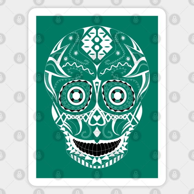 greenlight skull mask ecopop Magnet by jorge_lebeau